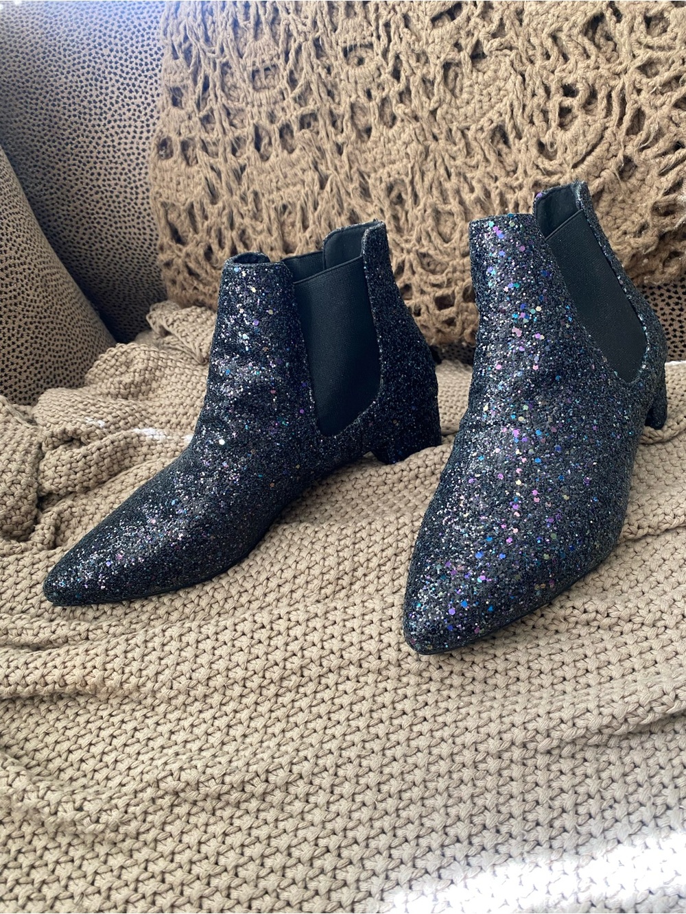 Nordstrom TopShop blue sequin booties NWT NEW 8.5